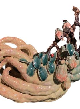 石湾公仔陶瓷玄关乔迁新居装饰品