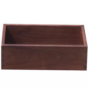 黑胡桃木盒子斜面无盖单格家居软装杂物化妆品护肤品收纳盒展示盒