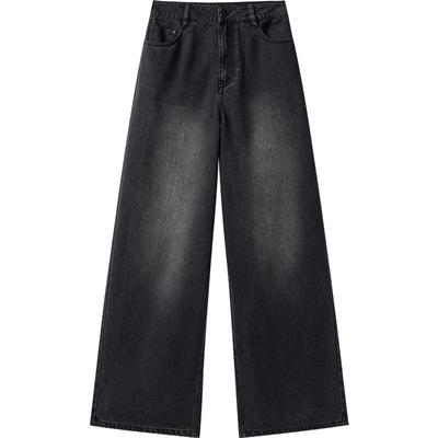 播商场同款阔腿牛仔裤女25春秋新款宽松bf慵懒风裤子BDS1KD1517