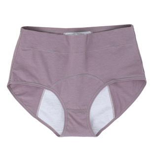 大码纯棉生理裤加长档妈妈女士月经姨妈经期防漏高腰全棉卫生裤