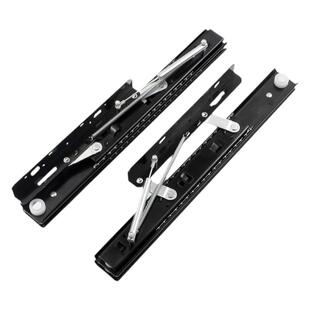 上升隐形抽拉轨道伸缩书桌侧装延伸加长导轨配件桌面升降延长滑轨