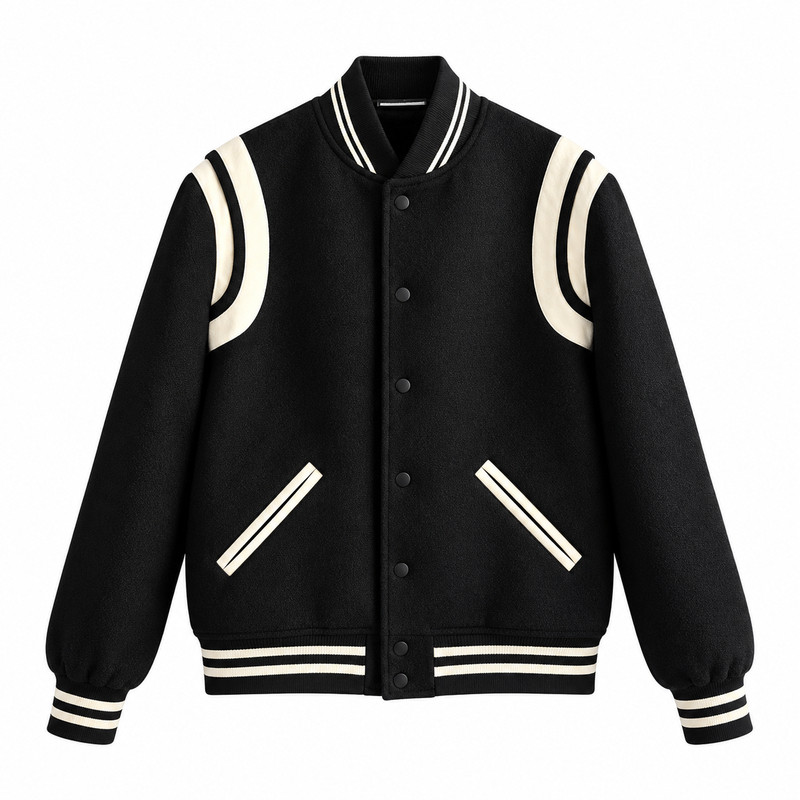 明亮叔出品70%羊毛夹克棒球服