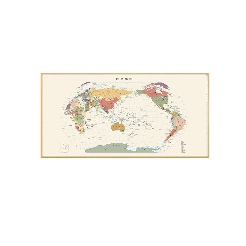 世界地图办公室客厅装饰画沙发背景墙壁画书房可定做省份中国挂画