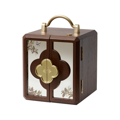 梵瀚实木质首饰盒带锁