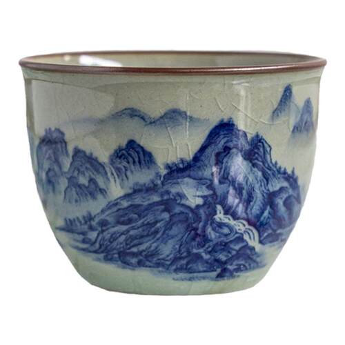 老陶泥客杯小缸杯景德镇釉下红陶瓷茶具茶器主人杯单杯品茗杯中式