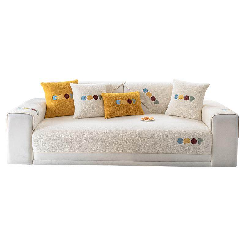 羊羔绒沙发垫加厚保暖