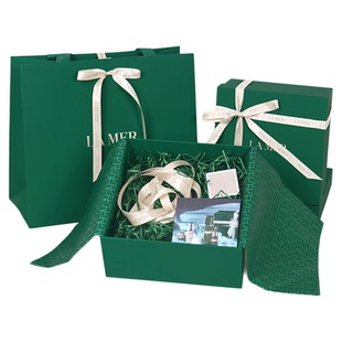 专柜LAMER海蓝之谜护肤品纸包装袋礼品袋手提袋精粹水礼品盒空盒