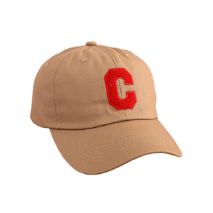 ins时尚韩版C字母棒球帽幂幂lisa同款立体深蓝色防晒鸭舌帽子潮款