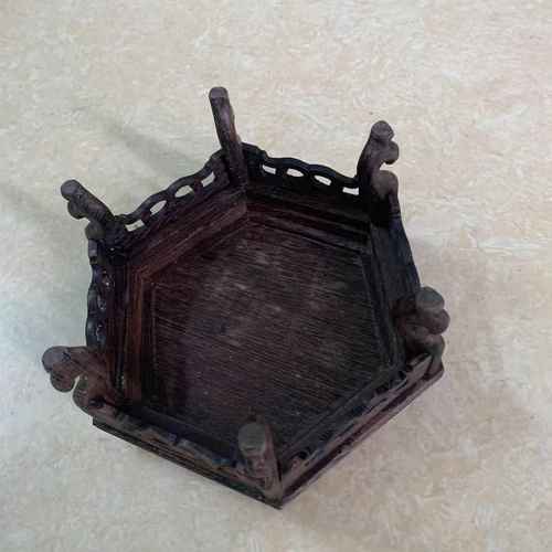 客厅盆景木底座置物架实木室内绿植花盆木架小空间花台鸡翅木花架