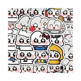 【大图释官方授权】126张卡通可爱诺比小兔贴纸diy手账素材装饰桌面手机壳行李箱防水贴画手帐本行李箱标签贴