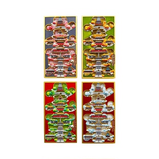 北京中轴线冰箱贴先农坛古建筑博物馆流沙四季金属浮雕礼品藻井