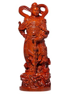 精品韦陀尊者伽蓝菩萨花梨中式