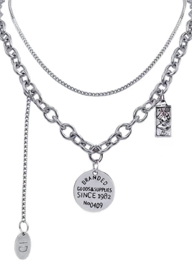 叠戴钛钢项链女2024款轻奢小众