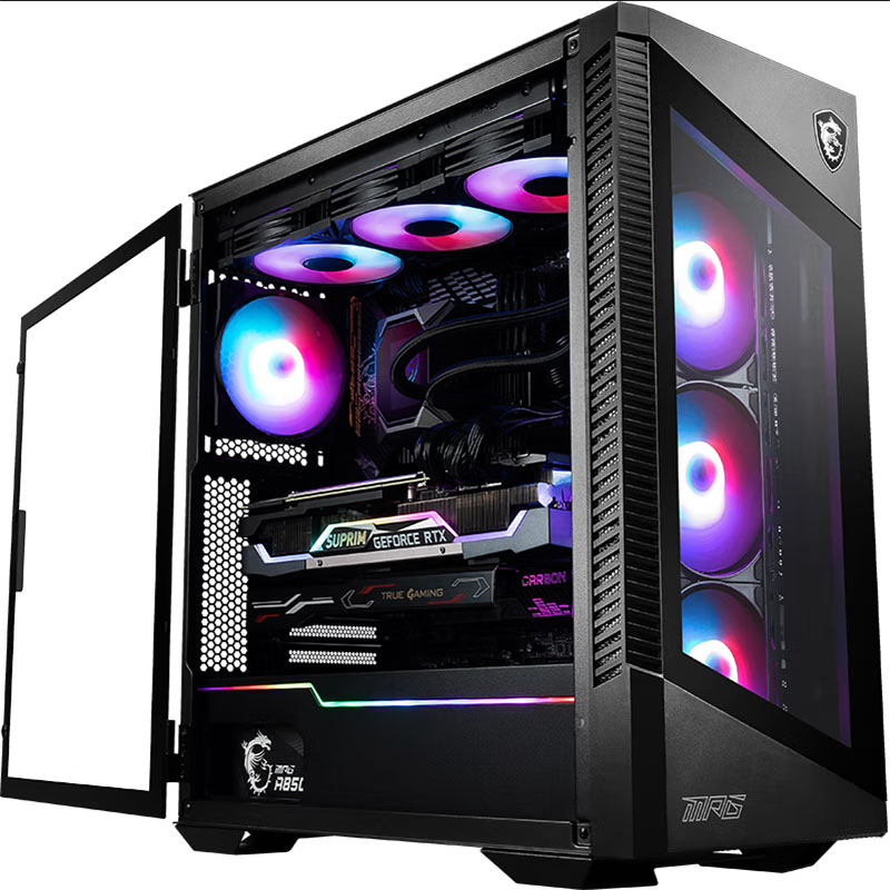 微星刀锋100R十三代i7游戏型直播4070TI/4080主机组装台式DIY电脑