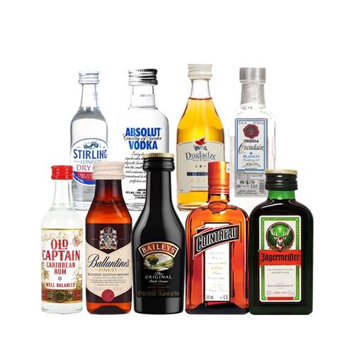 【自营】网红便利店调酒基酒套装小瓶龙舌兰威士忌朗姆酒金酒酒伴
