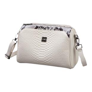 真皮女款包包2026新款白色鳄鱼纹中年妈妈包女士斜挎包母亲节礼物