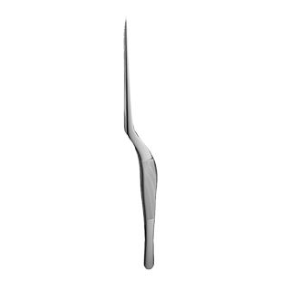 不锈钢采耳专用镊子掏耳朵挖耳朵工具枪状带齿弯镊子耳屎夹子防滑