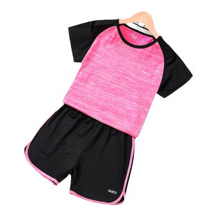 儿童速干羽毛球服套装女大童小学生夏季体育课跑步篮球运动训练服