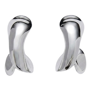 Gloire/古名S925银耳钉韩版素款冷淡风ins气质设计耳环