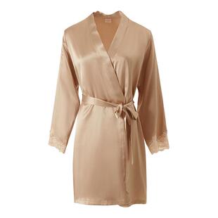 Wensli/万事利春秋真丝睡裙睡袍女款桑蚕丝家居服晨袍 流金岁月