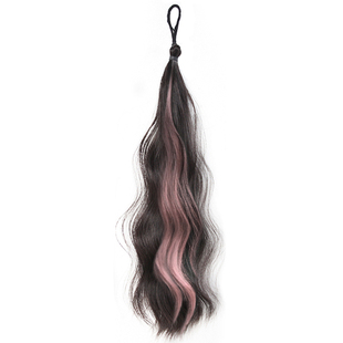 假发辫子彩色麻花辫编发神器挑染发束多巴胺侧马尾增发量长辫发饰