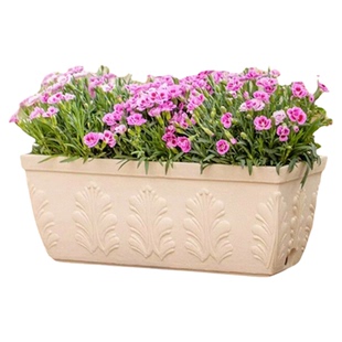 爱丽思FIRENE凸纹长形树脂花盆花卉绿植简约地面塑料盆爱丽丝包邮