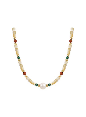 珍珠款彩色设计感串珠项链女2026