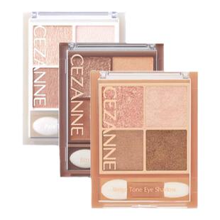 日本CEZANNE倩丽四色眼影盘珠光透明01大地色02提升修饰眼部彩妆