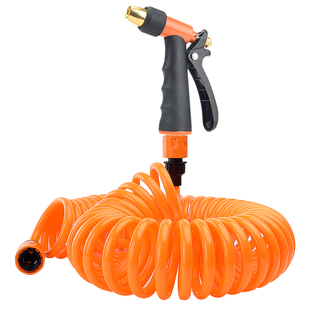 弹簧伸缩水管软管庭院阳台冲洗车高压水枪接自来水龙头增压力喷头