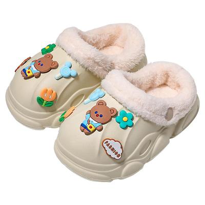 儿童秋冬季棉拖鞋冬天防水亲子鞋