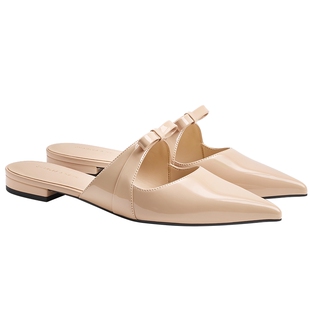 CHARLES＆KEITH26夏新款CK1-70920222蝴蝶结尖头平底穆勒鞋凉拖鞋
