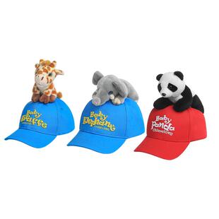 长隆纪念品 野生动物世界熊猫公仔白虎帽子 亲子款妹猪遮阳帽