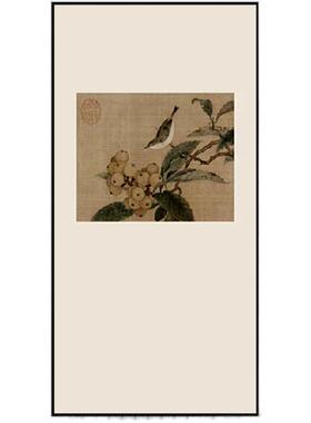 新中式禅意装饰画宋式美学水墨国画茶室壁画书房客厅三联花鸟挂画