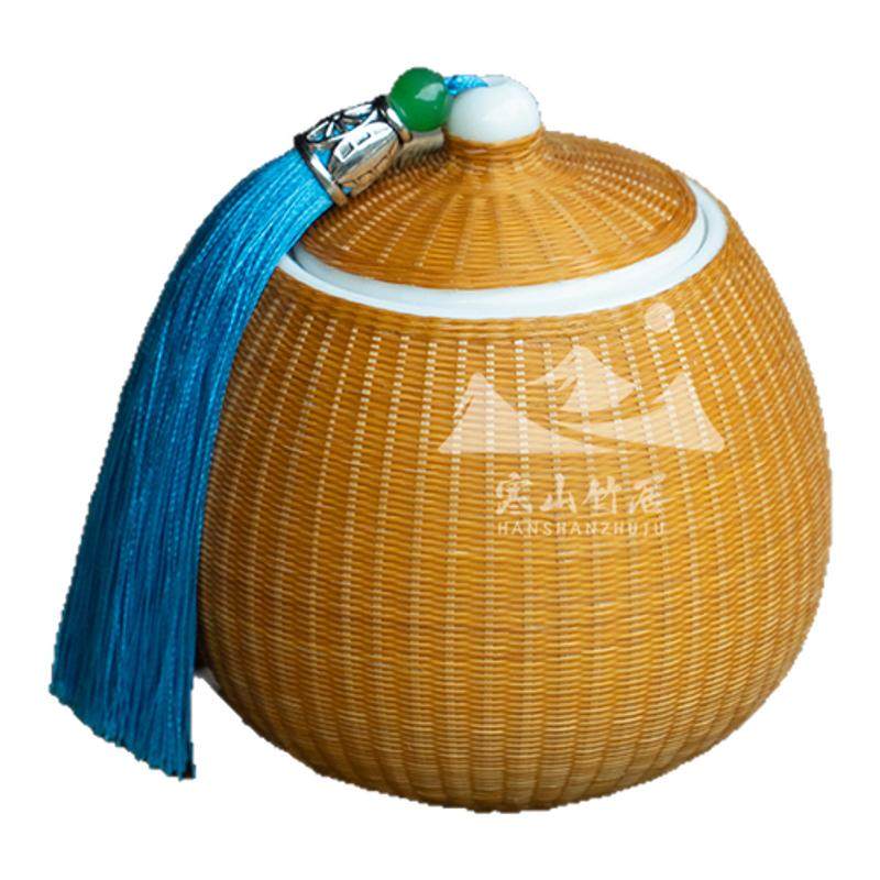 竹木竹编茶叶罐小容量旅行
