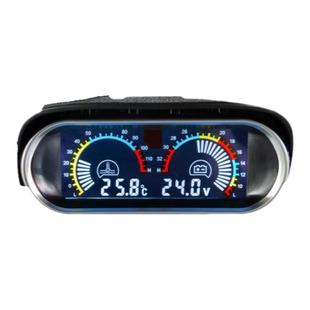 数显水温电压表汽车货车挖机改装水温表卧式数字组合表12V24V通用