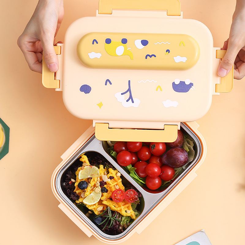 316不锈钢保温饭盒上班族可午餐便携儿童卡通便当盒分格盒加热