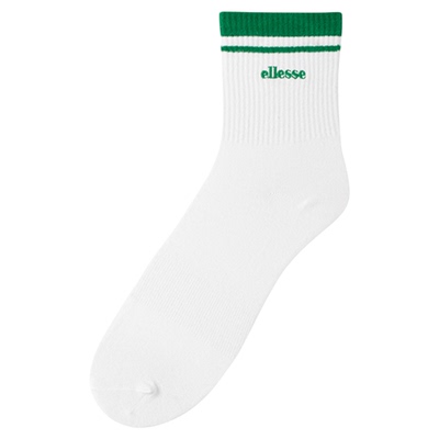 ellesse小贝壳中筒撞色条纹袜子