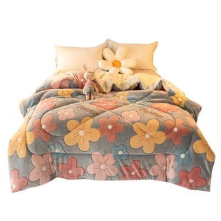 冬季羊羔绒冬被加厚保暖被子被芯学生宿舍单人棉被被褥空调被冬天