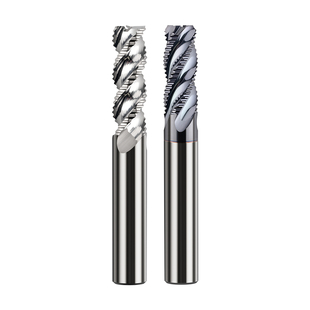 高硬70度整体合金细牙波刃铣刀4-20加长加硬涂层钨钢粗皮铣刀开粗