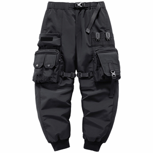 VIP重磅工装裤男潮牌机能多口袋伞兵裤秋冬加绒休闲运动束脚裤子