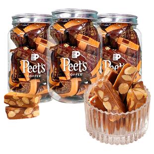 peets皮爷咖啡海盐太妃糖罐装巴旦木杏仁酥糖独立小包下午茶零食