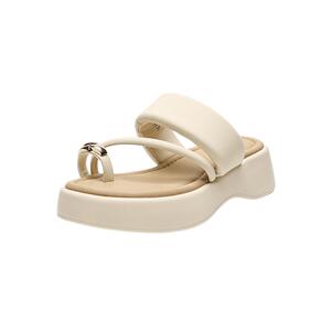 卓诗尼拖鞋女夏外穿2024夏仙女风法式休闲外穿一字拖增高厚底凉拖