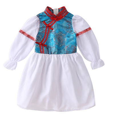 藏族舞蹈演出服儿童少数民族服装