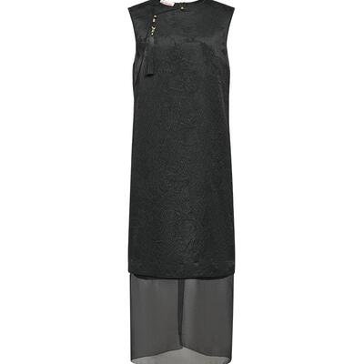 EP雅莹新中式桑蚕丝提花连衣裙