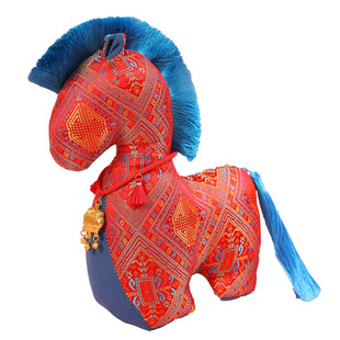 马年吉祥物国风布艺小马公仔生肖马毛绒玩具新年挂件年会礼品定制