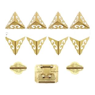 中式樟木箱子套件木箱扣包角老式小木箱全铜配件首饰盒子仿古搭扣