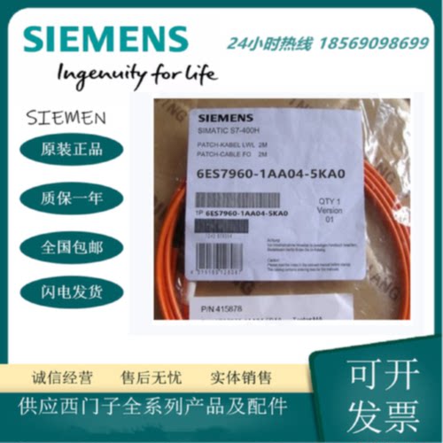 议价6ES7960-1AA04-5KA0 西门子S7-400H 同步模块转接电缆 10M 现