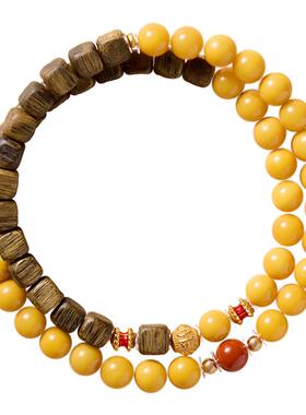 【奇楠沉香】官方正品蜜蜡手串