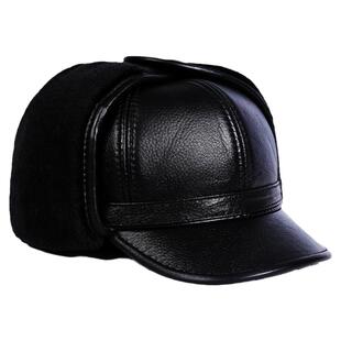 牛皮雷锋帽冬季狐狸毛保暖雷锋帽貉子毛帽中老年护耳护颈冰雪皮草