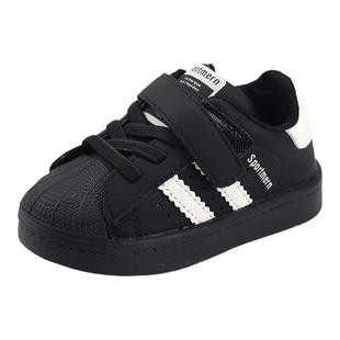 小步点男宝宝鞋子冬季婴儿学步鞋软底加绒儿童棉鞋1一2岁女宝板鞋